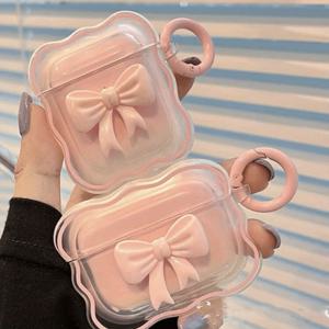 TEMU 3D 보우 디자인 AirPods Pro/3/2 보호 케이스 - 먼지 방지 소프트 커버!