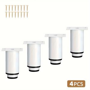 TEMU 조절 가능한 메탈 가구 다리 4개, 4가지 높이 사양으로 제공, 소파, 화장대, 침대, 의자, 커피 테이블 등에 적합합니다. 이 조절 가능한 높이 교체 지지 다리는 검정색과 흰색으로 제공됩니다.