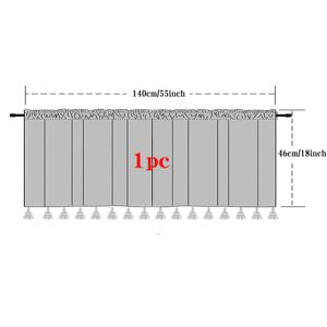 TEMU 1개, 작은 창문 커튼, 속이 빈 수제 술 장식이 달린 시스루 짧은 커튼 밸런스, 오지 패턴, 주방 카페, 욕실, 빈티지 스타일 방을 위한 짧은 팜하우스 창문용 크로셰 레이스
