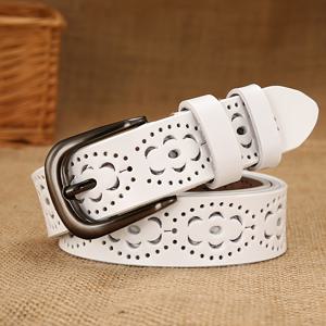 TEMU 2013년 신상 여성 벨트, 핀 버클 디자인, 5가지 색상으로 제공, 스타일리시한 할로우 디자인