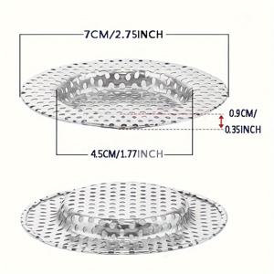 TEMU 2개 스테인리스 스틸 주방 싱크대 스트레이너 - 야채 및 머리카락용 튼튼한 메쉬 배수 필터, 방수 욕실 & 싱크대 배수 커버, 쉬운 음식물 쓰레기 처리, 주방 싱크대용 스트레이너, 크리스마스/할로윈 선물 장식