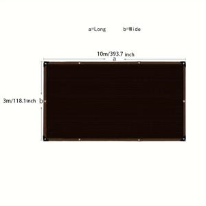 TEMU 블랙 그늘망, 가정용, 발코니, 안뜰, 온실, 야외 농업용 강화 및 강화 충격에 강한 햇빛 차단망, 노화 방지 차광망