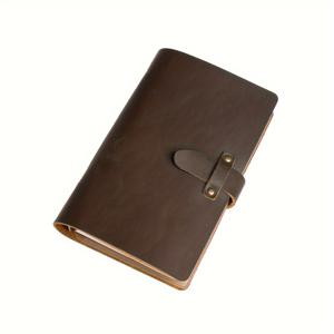 TEMU 1개 신제품 수제 소가죽 노트북, 일상 다용도 필기 메모장 교체 가능한 필러지 종이 다이어리, 100매 및 100그램 고품질 용지