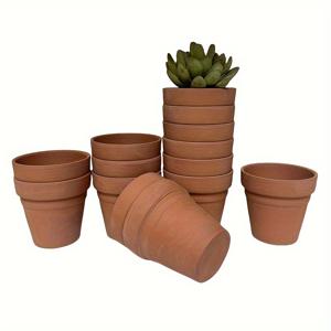 TEMU 테라코타 재질의 미니어처 점토 화분 14개 세트. 각 화분의 크기는 2.8인치이며, 꽃과 다육 식물에 이상적입니다. 이 작은 화분은 실내 및 실외 사용에 모두 적합하며, 다육 식물 및 공예 프로젝트, 정원 가꾸기 선물, 홈 데코에 완벽합니다.