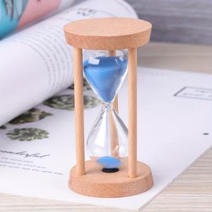 TEMU 집중 훈련, 공부, 요리 및 수영장 사용을 위한 5분 목재 타이머 - 자연 목재 디자인의 수동 모래 타이머, 흰 모래 포함