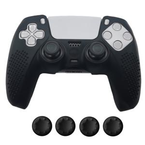 TEMU PS5 컨트롤러 호환, 이 보호 케이스와 캡 4개 세트는 미끄럼 방지, 스크래치 방지, 땀 방지 기능을 제공하여 게임 성능을 향상시킵니다.