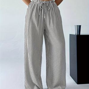 TEMU 여성용 스타일리시 와이드 레그 트라우저