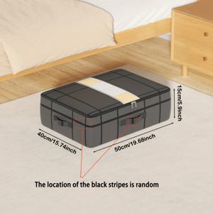 TEMU 1개 침대 밑 수납 가방, 부직포 재질, 의류 보관 상자, 가정용 대용량, 침실 옷, 이불, 장난감 보관에 적합, 옷장 정리, 이사 정리, 수납