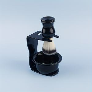 TEMU 남성용 페이셜 클렌징 폼 브러쉬, 수염 브러쉬, 폼 볼, 면도날, 그루밍 키트