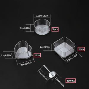 TEMU 130개 캔들 홀더 & 심지 세트, 티라이트 캔들 홀더 30개입, 심지 100개, 플라스틱 티라이트 컵, 캔들 홀더, 왁스 멜트 통 몰드 홀더, DIY 초등기 만들기 세트