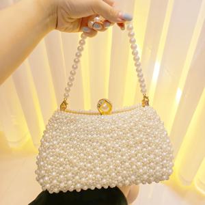 TEMU 어깨 체인 이브닝 클러치백 글리터 라인스톤 박스 빈티지 웨딩 브라이덜 드레스 선물 파우치