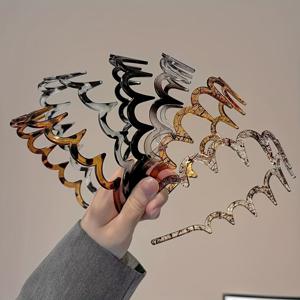 TEMU 여름 웨이브 미끄럼 방지 헤어밴드 세트 (6개입 또는 3개입). 데일리 메이크업, , 세안, 스타일링에 적합하며 다용도이고 사용하기 쉬운 헤어 액세서리입니다.