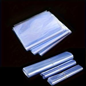 TEMU 100개 PVC 열수축 백, 투명 방진 밀봉 필름, 냄새 없는 투명 포장 DIY 홈 아이템, 선물, 샤워 폭탄 및 비누용