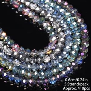 TEMU 2D 플랫 - 6/8mm AB 반투명 커팅 파체드 샤이니 오스트리아 비즈 5줄 컬렉션, 플랫 루스 스페이서 비즈 및 공예 주얼리, 참 귀걸이 및 팔찌용 모음 디자인
