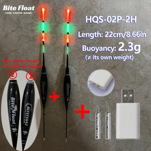 TEMU 낚시 전자 부유체 3개 세트 (2개 야광 부유체 + 2개 CR425 충전식 배터리 포함 충전기 1개 + 충전기) 야간 낚시 태클 세트
