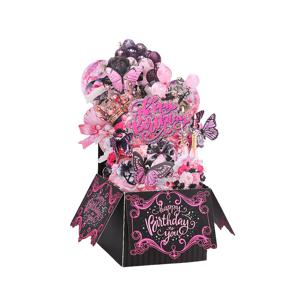 TEMU 화려하게 디자인된 생일 카드, 블랙 & 핑크 색상의 아름다운 디자인으로 공주 또는 여왕 테마 생일 파티에 이상적입니다. 이 3D 팝업 카드는 봉투와 함께 제공되어 누구에게나 좋은 선택입니다.