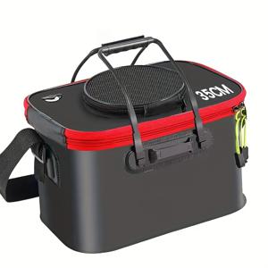 TEMU 고품질 EVA 낚시 버킷 - 접이식 휴대용 생선 보관 용기, 생미끼 및 미끼 저장에 적합, 낚시, 캠핑 및 사냥용