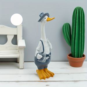 TEMU 귀여운 오리 피규어, 야외 정원 장식용, 파티오, 마당 및 가정 조경 예술에 적합합니다. 이 서 있는 오리 레진 조각은 높이 11.81인치이며, 잔디밭, 울타리, 연못 또는 공원에 완벽합니다.
