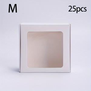TEMU 그녀/남자를 위한 선물 25개 창문 선물 상자 - 브라운, 블랙, 화이트 크라프트 종이로 제작된 사각 접이식 비행기 상자 (수제 비누 및 풀아웃 주얼리 선물 상자용)