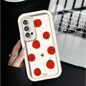 TEMU 귀여운 빨간 토마토 모바일 폰 케이스 갤럭시 S25 S24 S23 S22 S21 S20 FE 울트라 플러스 4G 5G용, 부드럽고 충격 방지 TPU 뒷면 커버