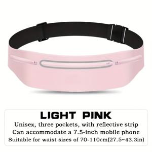 TEMU 1개 - 7.5인치 폰 호환 슬림 벨트백 - 3가지 디자인, 조절 가능한 스트랩, 초경량 러닝, 여행, 사이클링용 - 남녀공용 - 스마트폰 핸즈프리