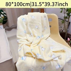 TEMU 부드럽고 따뜻한 만화 곰 캐주얼 담요