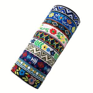 TEMU 10개 세트 예술적인 빈티지 핸드메이드 남성용 땋은 팔찌, 네팔 예술적 스타일 멀티컬러 마름모 프린트 패브릭 여성용 코드 팔찌 액세서리