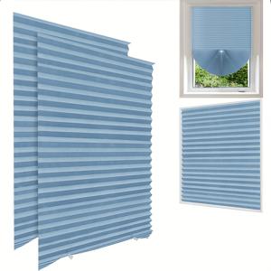 TEMU 우아한 주름 세미 시스루 임시 주름 커튼 2개, 폴리에스터 비사용 원단, 반음침과 프라이버시를 제공하는 창문 장식, 침실, 사무실, 거실, 욕실, 주방에 적합 - 가정 인테리어 장식