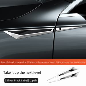 TEMU 차량 엠블럼 2개 스테인리스 스틸 자동차 측면 변환 스티커, 접착식 뒷면이 있는 자동차 머드가드, 범용 자동차 데칼, 창의적이고 멋진 자동차 데칼