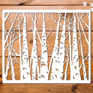 TEMU 1개 재사용 가능한 플라스틱 나뭇가지 스텐실 12x10인치 - 목재, 천, 벽, 가구 및 DIY 공예용 페인팅 아트 템플릿 - 자연 영감 디자인, 목재에 대한 페인팅 스텐실, 천 페인팅, 다용도 공예 도구