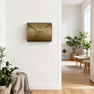 TEMU 야외 벽걸이 우편함, 빈티지 아연 도금 우편함, - 우편함