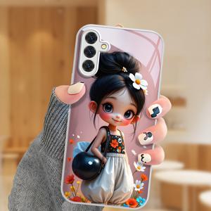 TEMU 폰 케이스: 갤럭시 A04 A04S A05 A05S A06 A13 A14 A15 A16 A22 A23 A24 A25 A26 A32 A33 A34 A35 A36 A52 A52S A53 A54 A55 A56 S21 S23 S24 FE S22 S25 S25E 플러스 울트라 미러 마감, 정교한 - O35114