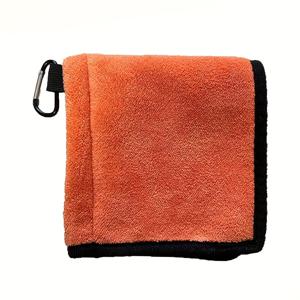 TEMU 1개 골프 클럽 타월 - 퀵 드라이 극세사 클리닝 천 (카라비너 후크 포함), 5.9