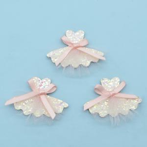 TEMU 옷, 신발, 공예품, 모자, 헤어 액세서리 및 재봉 패치 프로젝트용 4X3 Cm (1.57X1.18인치) 글리터 발레 스커트 아플리케 10개 세트