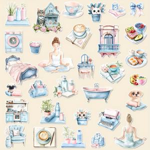 TEMU 데일리 플래닝을 위한 테마 스티커 세트. 월/주간 플래너, 스크랩북, 기타, 노트북, 여행 가방, 휴대폰 케이스, 선물 컬렉션, 포스터, 앨범 및 헬멧에 적합합니다.