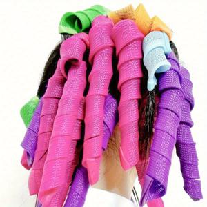 TEMU 18pcs/세트 컬링 완드 헤어 스타일링 도구 세트, 랜덤 컬러, 무열 컬링 롤러, 헤어 커들러, 미용실 및 여행 필수품