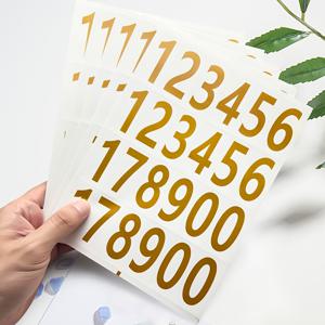 TEMU 2인치 대형 숫자 스티커 0-9 5매/120개입, 자가 점착 방수 사무실 비닐 스티커, 사무실, 학교 및 가정에서 우편함 표지판, 문 번호 및 사무실 간판에 적합한 우편함 번호 스티커