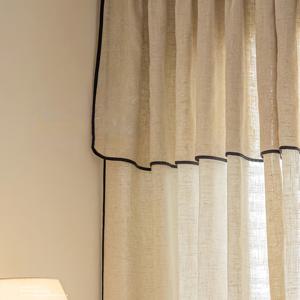 TEMU 프랑스 빈티지 시어 커튼 1개입, 거실 및 베이 윈도우에 럭셔리함을 더하는 일본 스타일의 새로운 트렌드. 거실 및 침실의 홈 데코레이션에 적합하며, 사계절 내내 사용 가능