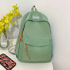 TEMU 하라주쿠 울잉 스타일 여성용 스타일리시 백팩. 8가지 색상으로 제공되는 간편하고 넉넉한 디자인으로 테마의 대학 룩에 완벽합니다.