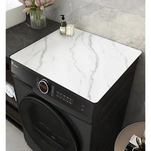 TEMU 세련된 세탁기 커버 매트 - 흡수성 주방 조리대 건조 패드, 다용도 가정 침대 옆 테이블 & 전자레인지 단열 매트, 극세사 안감이 있는 고무, 가전제품 상단 보호대 | 모던 홈 액세서리 | 고무 매트