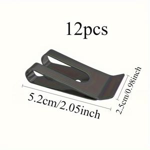 TEMU 벨트용 메탈 클립 12개 세트, 다용도 허리 밴드 클립 (공구용), 벨트 버클을 위한 안전한 그립 홀더