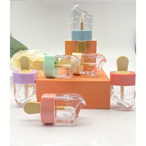 TEMU 6색 랜덤 모양 립글로스 튜브｜리필 가능한 립스틱 + 마스카라 디스펜서 병｜귀여운 플라스틱 화장품 용기 DIY 키트