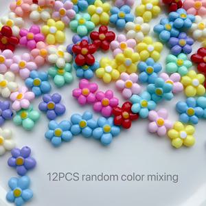 TEMU 12개 아크릴 대형 구멍 비즈, 오일 드립 공예용 DIY 꽃비드 세트, 팔찌·목걸이·폰참 & 핸드메이드 액세서리 제작에 적합