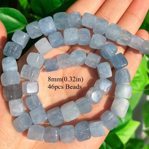 TEMU 8mm AA 천연석으로 제작된 아름다운 사각 루즈 스페이서 비즈. 아메이리스, 페리도트, 쿼츠가 포함되어 있으며, 팔찌, 목걸이, 귀걸이 등을 만드는 고급스러운 주얼리 제작에 적합합니다. 여성에게 이상적인 선물입니다.