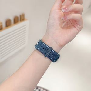 TEMU 화웨이 스마트 워치와 호환 가능, 화웨이 Fit4/ 호환, 그라데이션 워싱 데님 스트랩과 퀵 릴리스 버클 포함, NFC 버전 선택 가능, 레트로 워싱 데님 화웨이 스마트워치와 호환 (남녀공용)