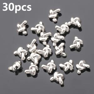 TEMU 60개/30개/10mm 비즈 및 비즈 모음, 회전하는 꼬임 매듭 스페이서, 부드러운 표면과 불규칙한 질감의 자유로운 기하학적 모양 스페이서, 스트링링을 위한 쉬운 반짝이는 작은 구멍 비즈