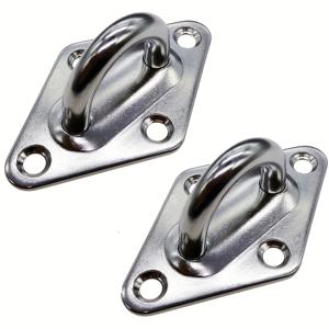 TEMU 2개 또는 4개 304 스테인리스 스틸 헤비 듀티 아이 플레이트 직사각형 아이 플레이트 U자형 하드웨어 못 링 후크 링 벽 해먹 후크 행거 홈 짐 피트니스 장비 해양 데크 4개 304 스테인리스 스틸 헤비 듀티 아이 플레이트