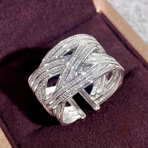 TEMU 패션 할로우 아웃 라인 우븐 디자인 와이드 표면 반지 (10대 및 남성용), 데일리 파티 레저, 조절 가능한 오픈 링, 뮤직 페스티벌 주얼리 액세서리, 10대용