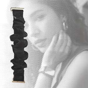 TEMU 삼성 갤럭시 Fit 3 호환 스크러치 고무 시계 밴드, 여성 여아용 부드러운 패브릭 조절 가능한 신축성 손목 밴드 교체 스트랩, 패션 스포츠 액세서리, 블랙 화이트 레드 핑크 퍼플