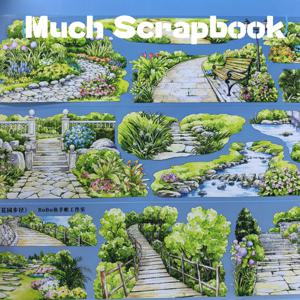 TEMU 정원 경로, 스크랩북 콜라주 조경에 필수, 작은 도로 및 다리 테이프 스티커, 고품질 PET 소재, 정교한 패턴, 다용도 및 사용 용이, 콜라주 스크랩북, 다이어리, 노트북, 카드 꾸미기에 적합